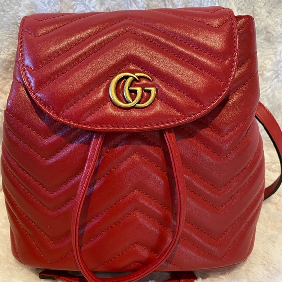 Authentic Gucci Matelasse GG Marmont Flap Backpack - Picture 14 of 16